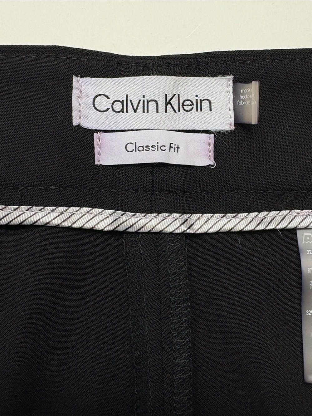 NWT Calvin Klein Classic Fit Suit Trouser Leg Pants Black 14 - Picture 8 of 13